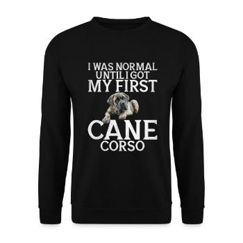 Cane Corso Gifts - Unisex Sweatshirt - black - Front - Alina (178cm) & Michal (187cm)