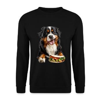 Bernese Mountain Dog - Unisex Pullover - Schwarz - Vorne - Alina (178cm) & Michal (187cm)