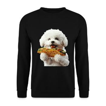 Bichon frisé - Sweat-shirt Unisexe - noir - Devant - Alina (178cm) & Michal (187cm)
