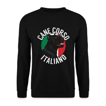 Cane Corso Gifts - Unisex Sweatshirt - black - Front - Alina (178cm) & Michal (187cm)