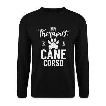 Cane Corso Gifts - Unisex Sweatshirt - black - Front - Alina (178cm) & Michal (187cm)