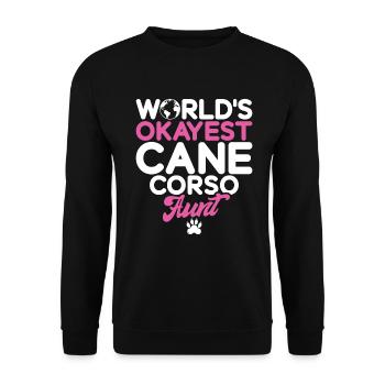Cane Corso Gifts - Unisex Sweatshirt - black - Front - Alina (178cm) & Michal (187cm)
