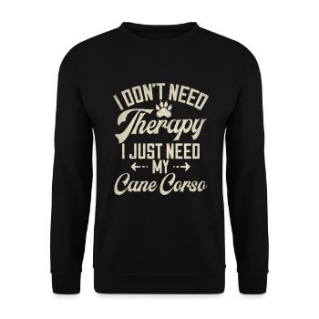 Cane Corso Gifts - Unisex Sweatshirt - black - Front - Alina (178cm) & Michal (187cm)