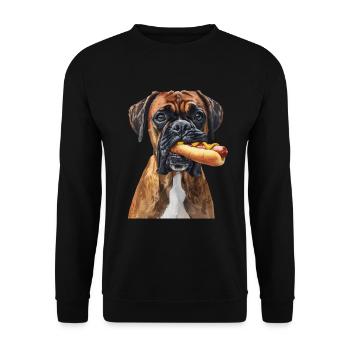 Boxeur - Sweat-shirt Unisexe - noir - Devant - Alina (178cm) & Michal (187cm)