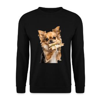 Chihuahua - Unisex Sweatshirt - black - Front - Alina (178cm) & Michal (187cm)