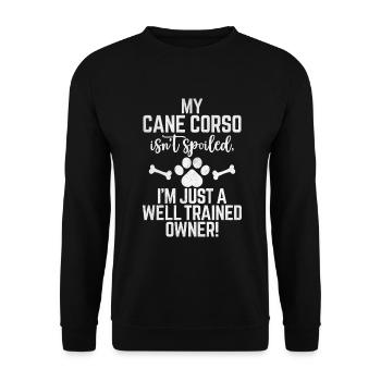 Cane Corso Gifts - Unisex Sweatshirt - black - Front - Alina (178cm) & Michal (187cm)