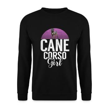 Cane Corso Gifts - Unisex Sweatshirt - black - Front - Alina (178cm) & Michal (187cm)