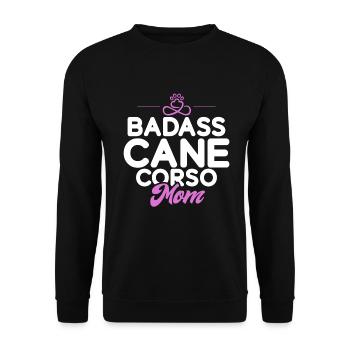 Cane Corso Gifts - Unisex Sweatshirt - black - Front - Alina (178cm) & Michal (187cm)
