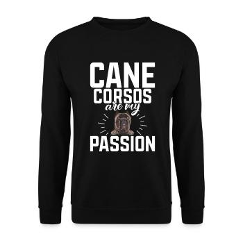 Cane Corso Gifts - Unisex Sweatshirt - black - Front - Alina (178cm) & Michal (187cm)