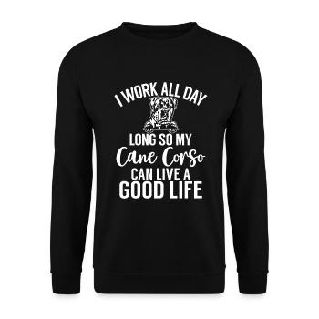 Cane Corso Gifts - Unisex Sweatshirt - black - Front - Alina (178cm) & Michal (187cm)