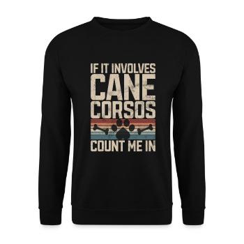 Cane Corso Gifts - Unisex Sweatshirt - black - Front - Alina (178cm) & Michal (187cm)