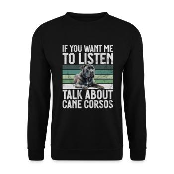 Cane Corso Gifts - Unisex Sweatshirt - black - Front - Alina (178cm) & Michal (187cm)