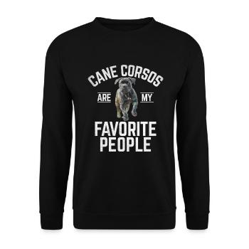 Cane Corso Gifts - Unisex Sweatshirt - black - Front - Alina (178cm) & Michal (187cm)