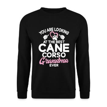 Cane Corso Gifts - Unisex Sweatshirt - black - Front - Alina (178cm) & Michal (187cm)