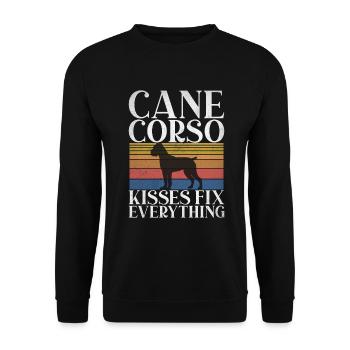 Cane Corso Gifts - Unisex Sweatshirt - black - Front - Alina (178cm) & Michal (187cm)