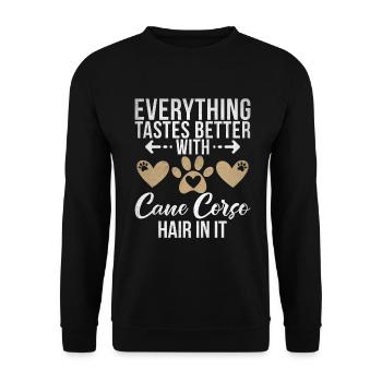 Cane Corso Gifts - Unisex Sweatshirt - black - Front - Alina (178cm) & Michal (187cm)