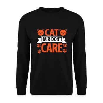 Cat Dad Gifts - Unisex Pullover - Schwarz - Vorne - Alina (178cm) & Michal (187cm)
