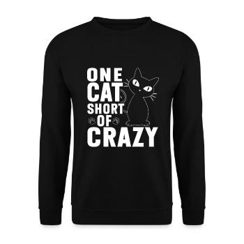 Cat Dad Gifts - Unisex Pullover - Schwarz - Vorne - Alina (178cm) & Michal (187cm)