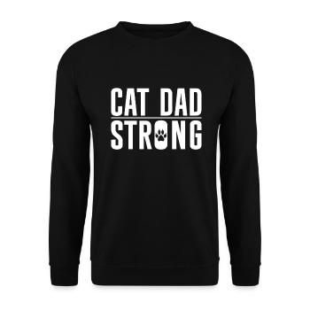 Cat Dad Gifts - Unisex Sweatshirt - black - Front - Alina (178cm) & Michal (187cm)