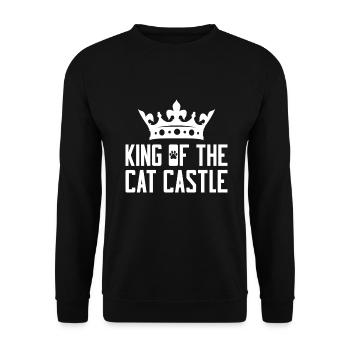 Cat Dad Gifts - Unisex Pullover - Schwarz - Vorne - Alina (178cm) & Michal (187cm)