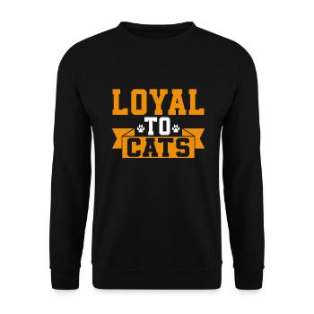 Cat Dad Gifts - Unisex Pullover - Schwarz - Vorne - Alina (178cm) & Michal (187cm)