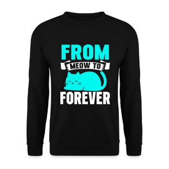 Cat Dad Gifts - Unisex Pullover - Schwarz - Vorne - Alina (178cm) & Michal (187cm)