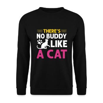 Cat Dad Gifts - Unisex Pullover - Schwarz - Vorne - Alina (178cm) & Michal (187cm)