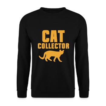 Cat Dad Gifts - Unisex Pullover - Schwarz - Vorne - Alina (178cm) & Michal (187cm)
