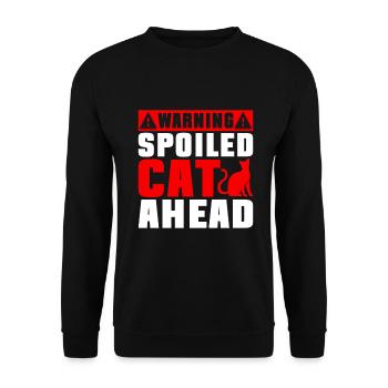Cat Dad Gifts - Unisex Pullover - Schwarz - Vorne - Alina (178cm) & Michal (187cm)