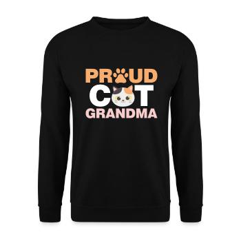 Cadeaux de grand-mère chat - Sweat-shirt Unisexe - noir - Devant - Alina (178cm) & Michal (187cm)