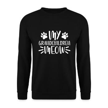 Cat Grandma Gifts - Unisex Pullover - Schwarz - Vorne - Alina (178cm) & Michal (187cm)