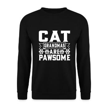 Cadeaux de grand-mère chat - Sweat-shirt Unisexe - noir - Devant - Alina (178cm) & Michal (187cm)