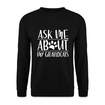 Cadeaux de grand-mère chat - Sweat-shirt Unisexe - noir - Devant - Alina (178cm) & Michal (187cm)