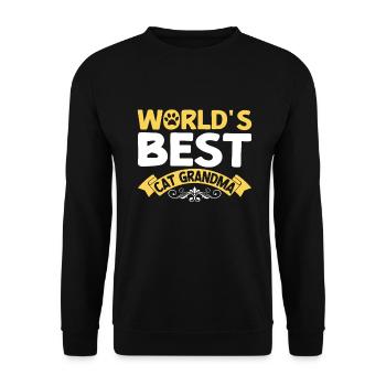 Cadeaux de grand-mère chat - Sweat-shirt Unisexe - noir - Devant - Alina (178cm) & Michal (187cm)