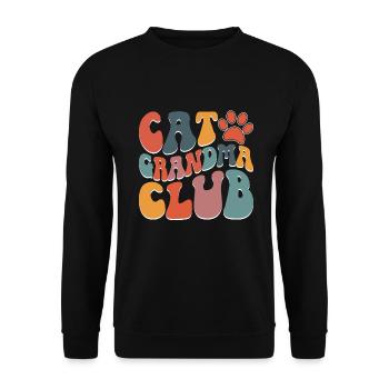 Cadeaux de grand-mère chat - Sweat-shirt Unisexe - noir - Devant - Alina (178cm) & Michal (187cm)