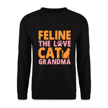 Cadeaux de grand-mère chat - Sweat-shirt Unisexe - noir - Devant - Alina (178cm) & Michal (187cm)