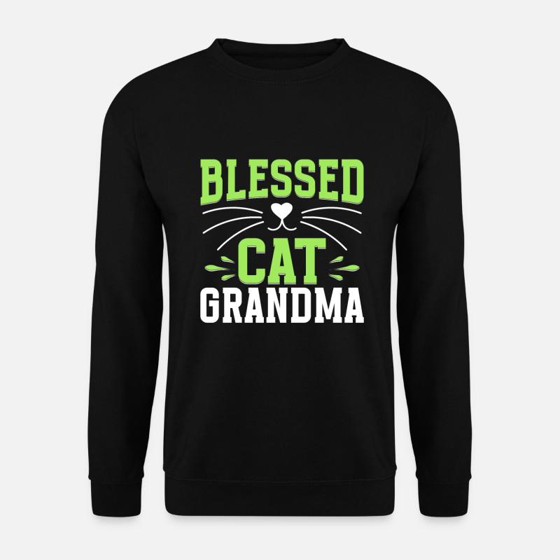 Cadeaux de grand-mère chat - Sweat-shirt Unisexe - noir