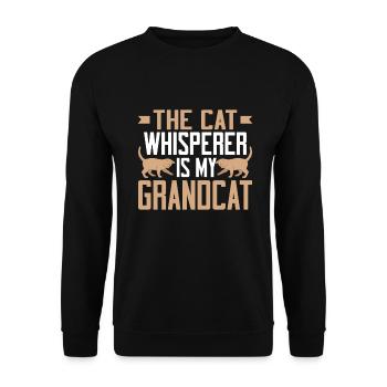 Cadeaux de grand-mère chat - Sweat-shirt Unisexe - noir - Devant - Alina (178cm) & Michal (187cm)