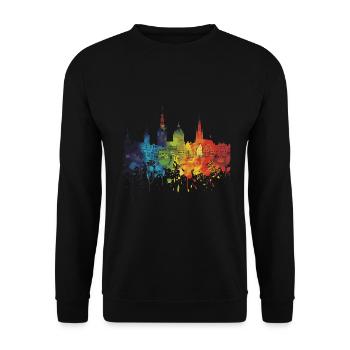 Sittard-Geleen - Unisex Pullover - Schwarz - Vorne - Alina (178cm) & Michal (187cm)