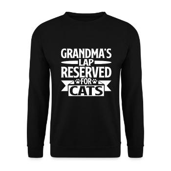 Cadeaux de grand-mère chat - Sweat-shirt Unisexe - noir - Devant - Alina (178cm) & Michal (187cm)