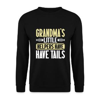 Cadeaux de grand-mère chat - Sweat-shirt Unisexe - noir - Devant - Alina (178cm) & Michal (187cm)