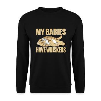 Cadeaux de grand-mère chat - Sweat-shirt Unisexe - noir - Devant - Alina (178cm) & Michal (187cm)