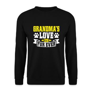 Cadeaux de grand-mère chat - Sweat-shirt Unisexe - noir - Devant - Alina (178cm) & Michal (187cm)