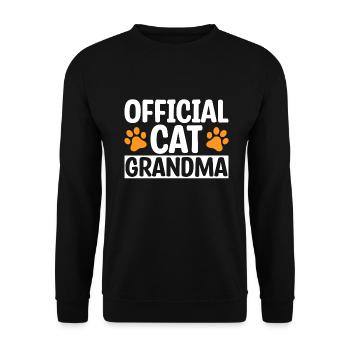 Cadeaux de grand-mère chat - Sweat-shirt Unisexe - noir - Devant - Alina (178cm) & Michal (187cm)