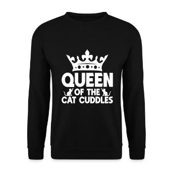 Cadeaux de grand-mère chat - Sweat-shirt Unisexe - noir - Devant - Alina (178cm) & Michal (187cm)