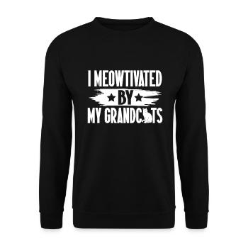 Cadeaux de grand-mère chat - Sweat-shirt Unisexe - noir - Devant - Alina (178cm) & Michal (187cm)