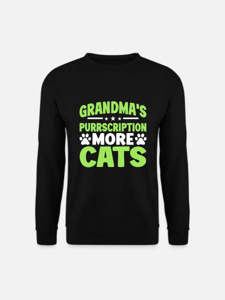 Cadeaux de grand-mère chat - Sweat-shirt Unisexe - noir