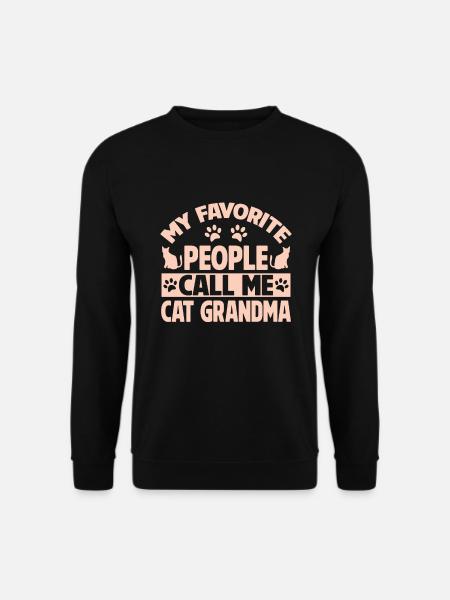 Cadeaux de grand-mère chat - Sweat-shirt Unisexe - noir