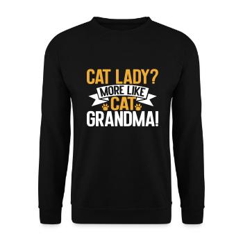 Cadeaux de grand-mère chat - Sweat-shirt Unisexe - noir - Devant - Alina (178cm) & Michal (187cm)