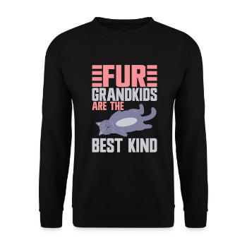 Cadeaux de grand-mère chat - Sweat-shirt Unisexe - noir - Devant - Alina (178cm) & Michal (187cm)